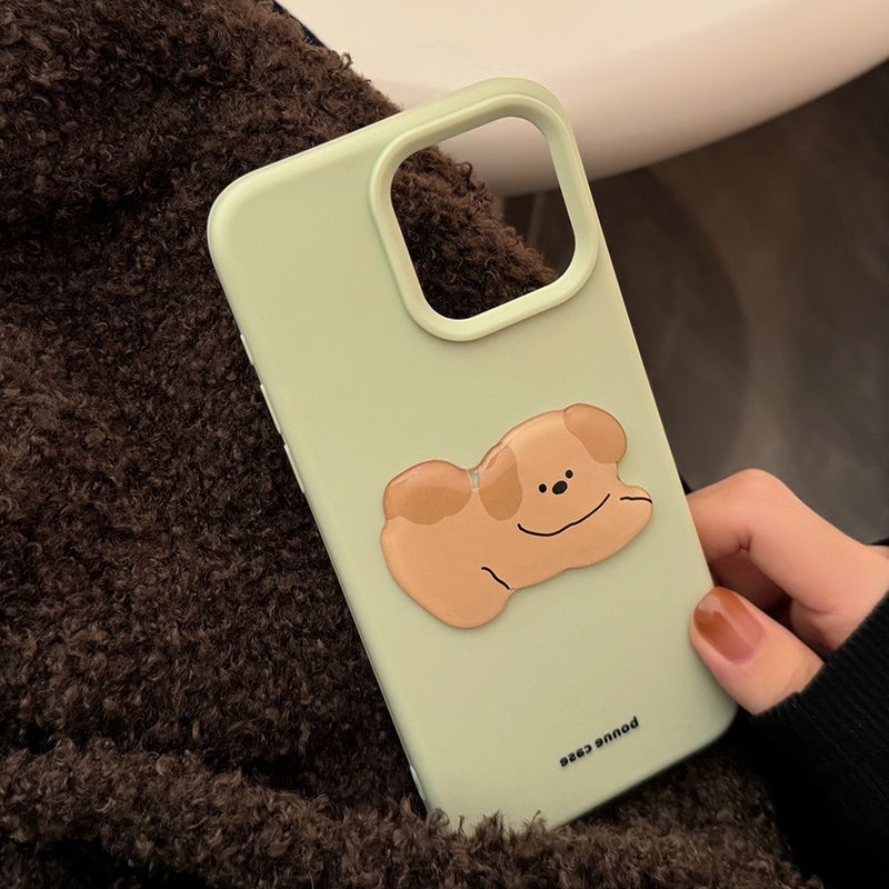 Custodia per cellulare in silicone morbido di qualità imbattibile, motivo: cane in 3D, modello Iphone16pro Max, modello Iphone 15, modello Iphone 14, modello Iphone 13._voghion.com