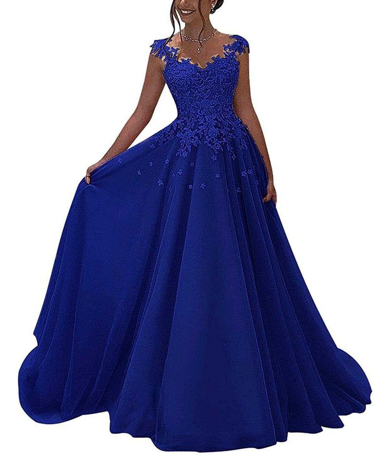 ​​Women's Lace Suspender Ball Gown - Light Luxury Evening Dress For Birthday Parties & Formal Events​​_voghion.com
