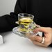 High-Value Animal Personality Bar Home Ins Style Niche Design And Saucer Set Transparent Relief Glass Cup_voghion.com