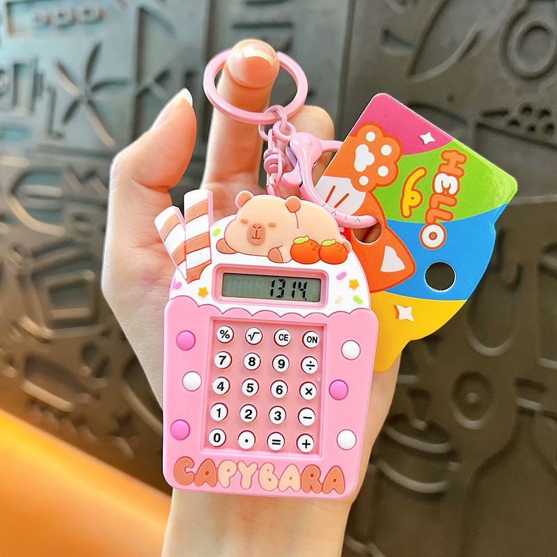 Creative Capybara Maze Calculator Portable Practical Small Pendant Student Gift Keychain_voghion.com