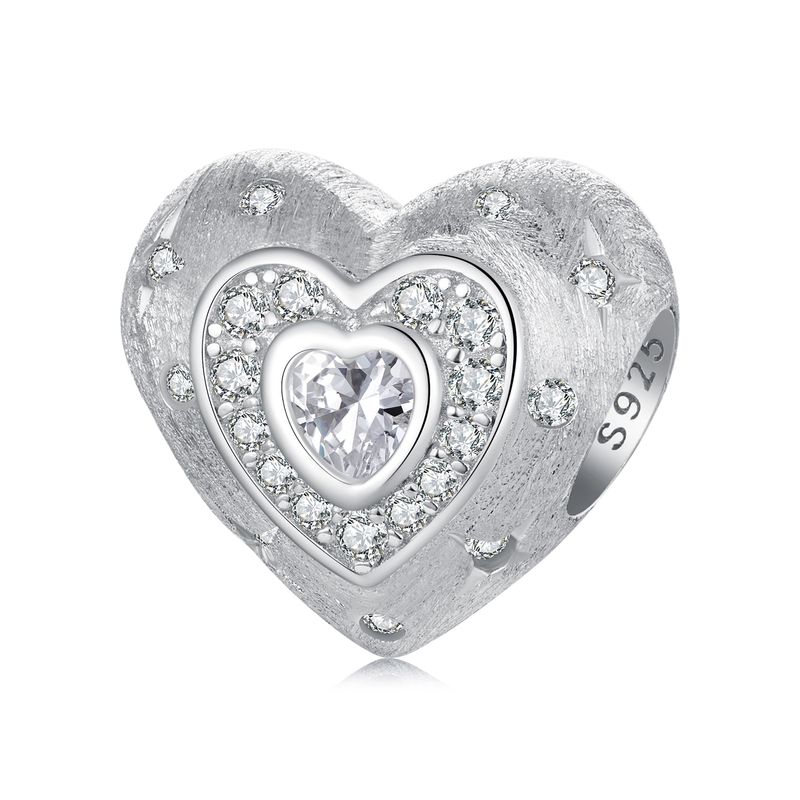 Glanzend Häerz Charms Sterling Sëlwer Charm, BSC1080_voghion.com