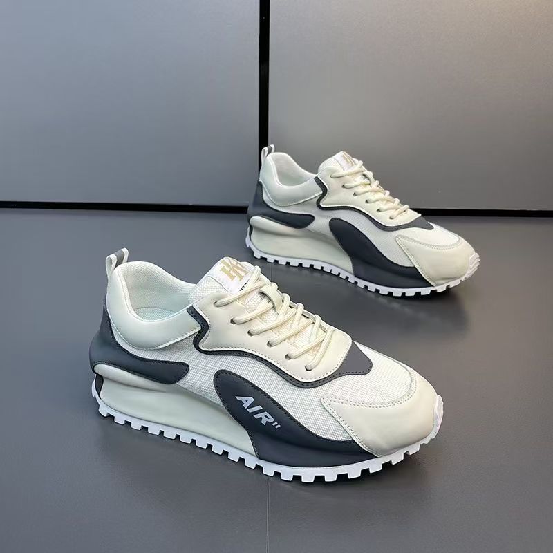 Tênis grossos masculinos com capa inferior fashion casual couro de microfibra mh respirável plataforma interna aumentada_voghion.com