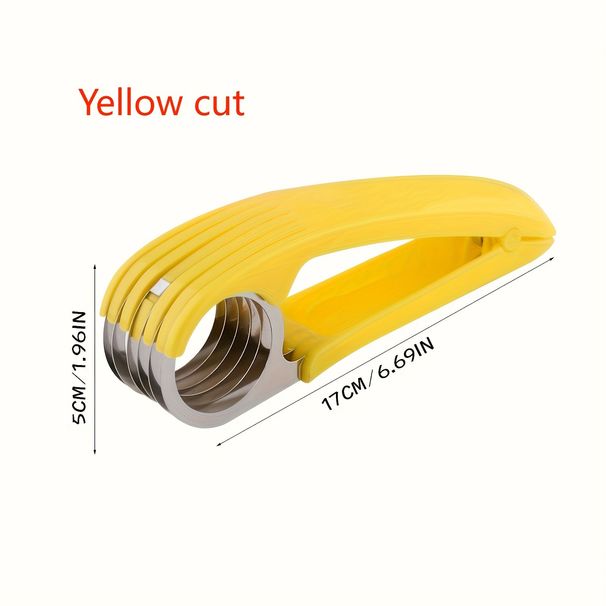 Affettatrice multiuso in acciaio inossidabile - Perfetta per banane, frutta, verdura e salsicce - Affettatrice manuale per utensili da cucina_voghion.com