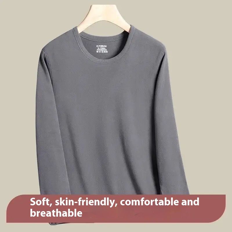 Déckt Ënnerwäsch-Set fir Männer, duebelsäiteg däitsch Flanell Thermo Jugend Mëtten Ausschnëtt Laanghosen, Ënnerwäsch, Leggings_voghion.com