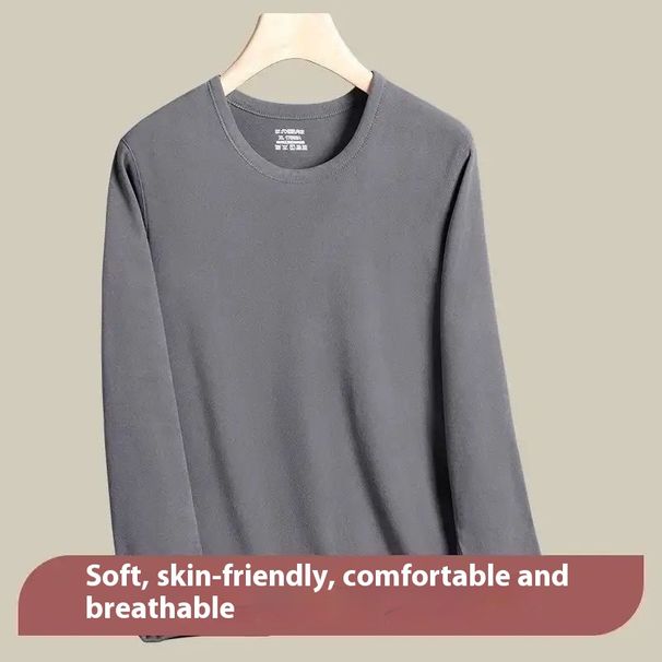 Déckt Ënnerwäsch-Set fir Männer, duebelsäiteg däitsch Flanell Thermo Jugend Mëtten Ausschnëtt Laanghosen, Ënnerwäsch, Leggings_voghion.com