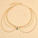 Fashionable And Versatile Accessories, Simple Multi-layer Metal Body Chain, Personalized Green Diamond Waist Chain_voghion.com