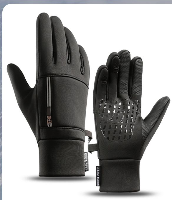 Winter-Fahrradhandschuhe für Männer und Frauen, Sport-Fleece-gefüttert, verdickt, kältebeständig, wasserdicht, Touchscreen, rutschfest_voghion.com