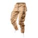 25 Spring Summer New Men's Casual Pants Multi-Pocket Solid Color Loose Jogger Cargo Trousers_voghion.com