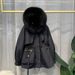 Women's Clothing Charming Parker for Women Winter New Rex Rabbit Fur Lined Jacket with Removable Fox Fur Collar_voghion.com