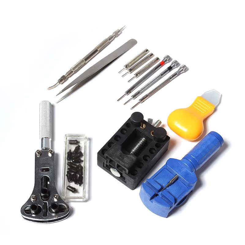Watch Repair Tools Multi Function Tool Kit Set 13 Pieces Watch Repair Tools Briefcase Watch Cover Opener Belt Remover Watch Tools_voghion.com