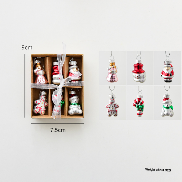 New Christmas Decoration Glass Snowman Old Man Decoration Christmas Tree Pendant Christmas Gift Decoration Charm_voghion.com