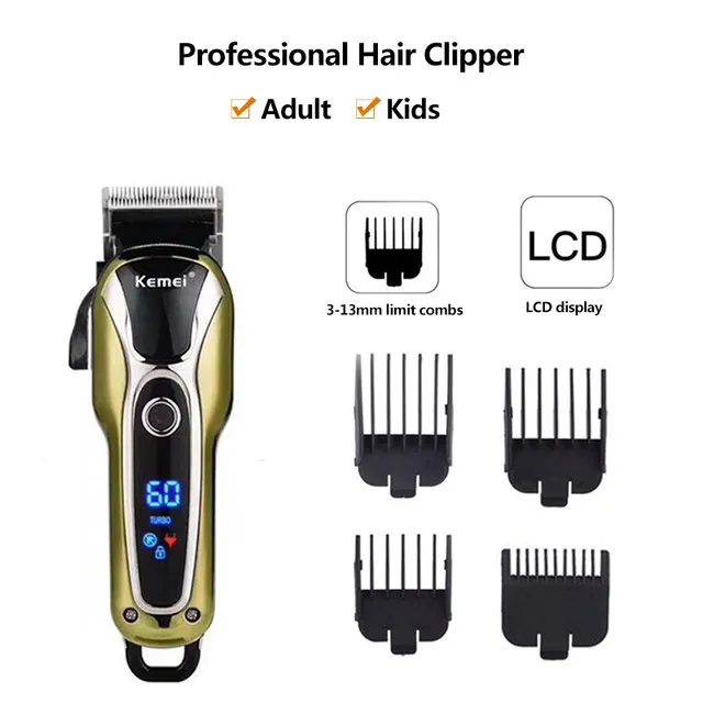 WEASTI tondeuse électrique Rechargeable Machine de découpe de cheveux tondeuse de barbier professionnelle rasoir électrique lame de finition sans fil_voghion.com