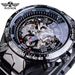 Luxurious Dial Men's Automatic Mechanical Watch - Smooth Hollow Back Design, Stainless Steel Strap, Ideal Gift For Business And Casual Wear, Ideal Fo_voghion.com