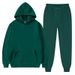 001 Cross-Border Sports Suit Foreign Trade Pullover Solid Color Sweatshirt Sweatpants Set Fashion Fleece Men's Hoodie_voghion.com