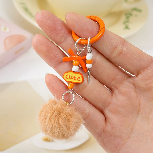 Yaratıcı El Yapımı Renkli Kürk Topu Sevimli Anahtarlık Cep Telefonu Zinciri Kör Kutu Sevimli Tahıl Kolye Boncuklu Kolye Çanta Süsleri_voghion.com