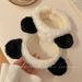 Fascia per capelli con orecchie da panda, per donna, autunno e inverno, con bordo largo, in peluche, antiscivolo, con motivo a cartoni animati_voghion.com