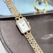 Diamond-Studded Rectangular Bracelet Double Row Chain Women's Quartz Watch Wristwatch_voghion.com