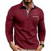 Herren Performance Langarm-Poloshirt – Atmungsaktive und feuchtigkeitsableitende Arbeitskleidung (S-XXXL, Stretch-Polyester, Kontrasteinsätze)_voghion.com