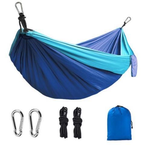 Amaca da campeggio doppia, singola, in nylon 210T, con paracadute per esterni_voghion.com