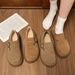 Women's Shoes Winter New Cotton Snow Boots Women Plus Velvet Thick Non Slip Slip On Casual Warm Single Shoes_voghion.com