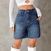 Women's High Waist Denim Shorts - Trendy Casual Stretch Jean Shorts With Comfortable Fit Denim Hot Pants For Women_voghion.com