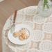Tischdecke aus Polyesterspitze – Stilvolle quadratische Abdeckung für Couchtisch, Küche, Fernsehtisch – Hitzebeständig, waschbar, elegantes florales geometrisches Design_voghion.com