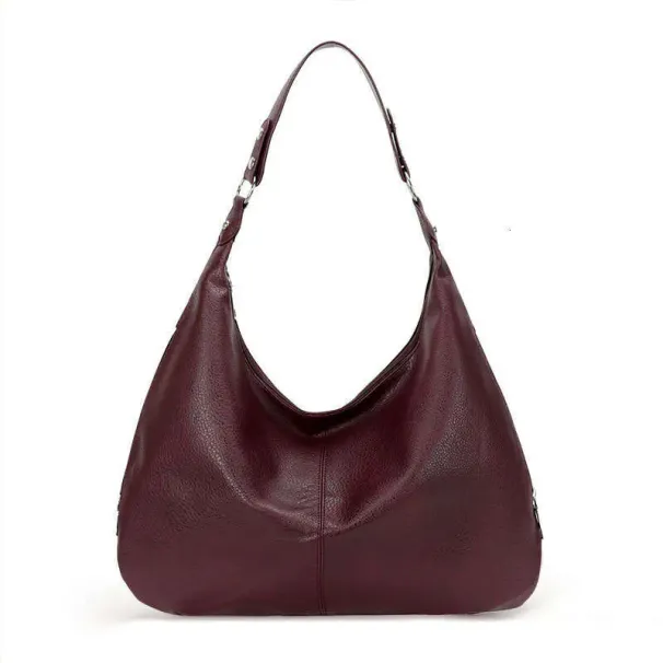 Oil Wax Leather Women's Trendy Commuting Tote Large Capacity New High-end Feel Shoulder Bag_voghion.com