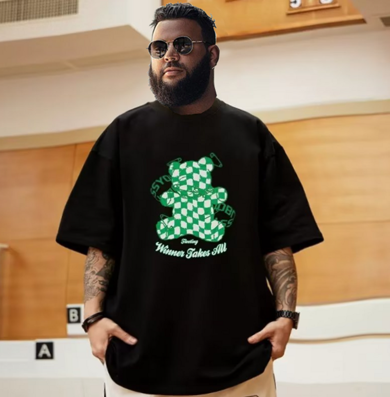 T-shirt oversize taglie forti - T-shirt grafica National Trend | Streetwear coordinato per coppie_voghion.com