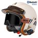 Certyfikowany kask motocyklowy 3C Retro 3/4 z Bluetooth – Prawdziwy skórzany kask z PU do skuterów i cruiserów – Styl vintage dla mężczyzn i kobiet_voghion.com