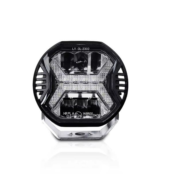 1Pcs 5.75/4 Inch Car Led Work Light E-mark Amber DRL Driving Light Spotlight For Jeep Lada Offroad Truck 4x4 UTV SUV Motorcycle_voghion.com