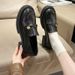 Genuine Coin British Style Small Leather Single Shoes Heel Lazy Soft Thick Sole Slip-On Loafers Women Autumn_voghion.com