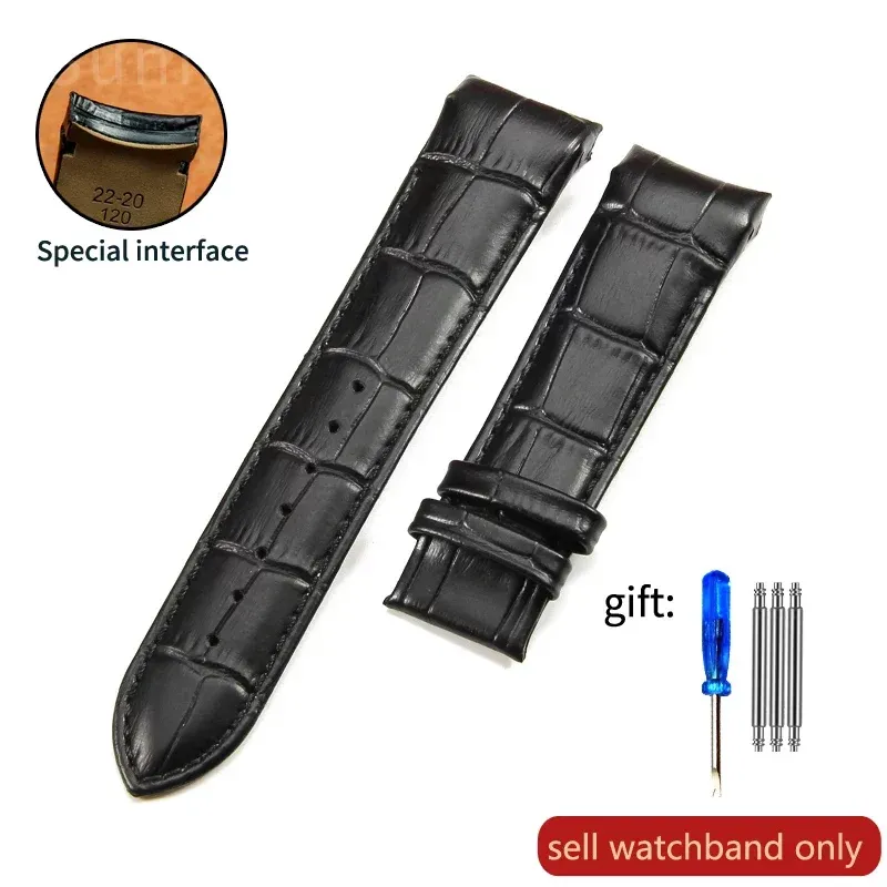 Real Cow Leather Watch Strap For Tissot 1853 Couturier T035 T035428 T035439 T035614 627 Arc Interface Men's Watchband 22 23 24mm_voghion.com