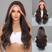 Fashion ladies mid-point highlighting long curly hair wig set big waves women_voghion.com