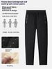 Herren-Winterhose mit Fleecefutter, wasserdicht, winddicht, wärmeisolierend, aus Baumwolle für kaltes Wetter (Schwarz, Grau, gerader Schnitt, schmale Passform) (L bis 7XL)_voghion.com