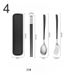 Posate in acciaio inossidabile 304 di tre bacchette, cucchiaio, set per impiegati, studenti, forchetta, scatola di immagazzinaggio portatile singola_voghion.com
