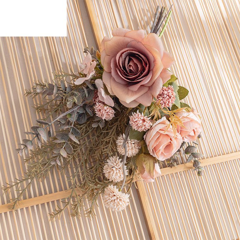 Cross-border Hoshikawa Dance letters simulation flower design wedding bouquet wall decoration wall hanging_voghion.com