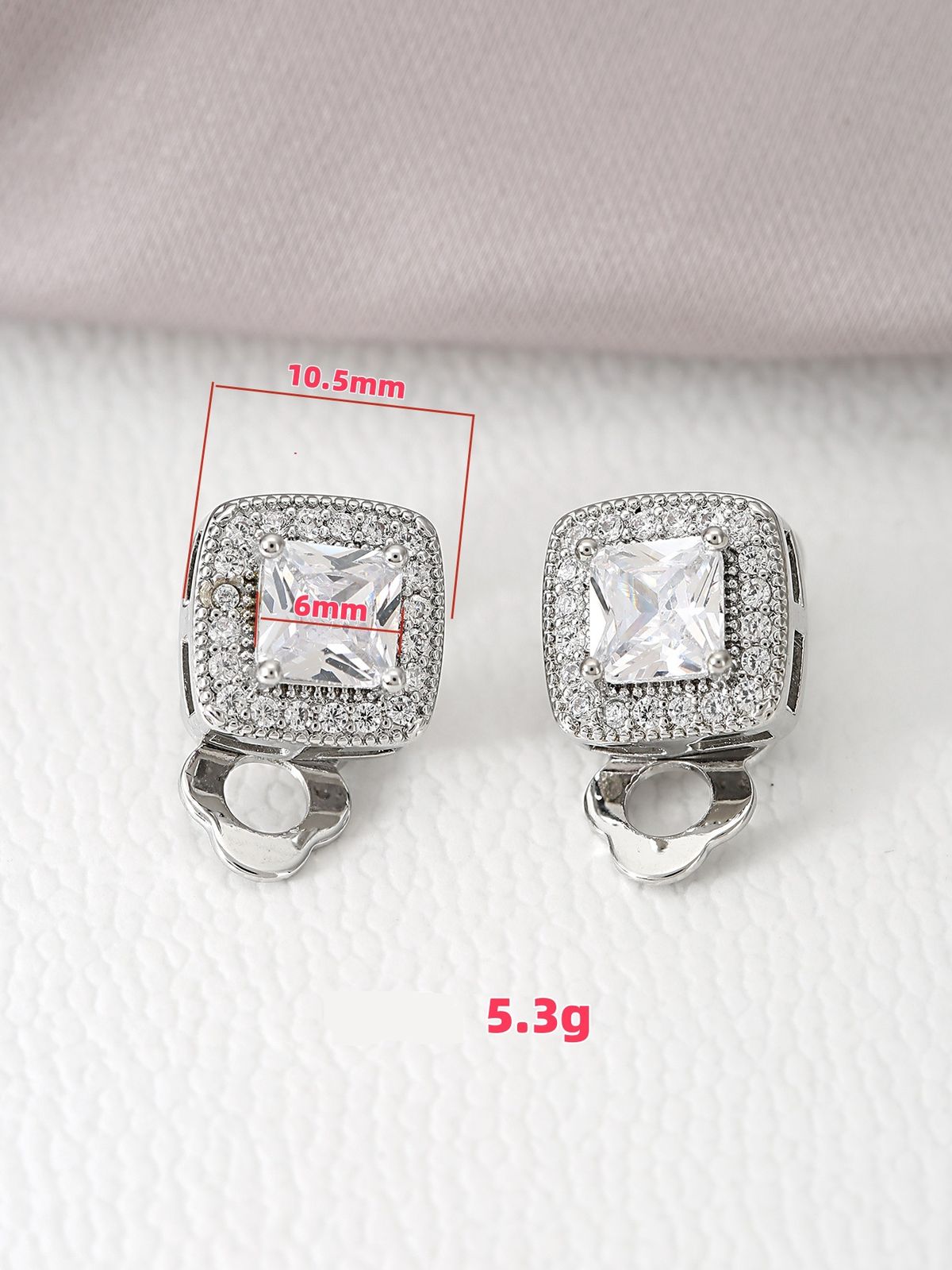 Earrings Fashionable And High End Moissanite Earrings, Niche And Versatile, Elegant Temperament Ear Clips, Light Luxury, No Piercing Ear Clips_voghion.com