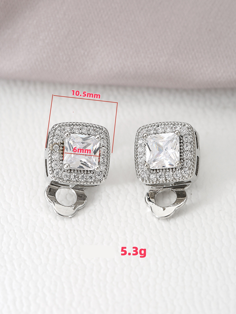 Kolczyki Modne i Wysokiej Jakości Kolczyki z Moissanite, Niszowe I Uniwersalne, Eleganckie Klipsy do Uszu, Luksusowe, Lekkie, Bez Przekłuwania_voghion.com