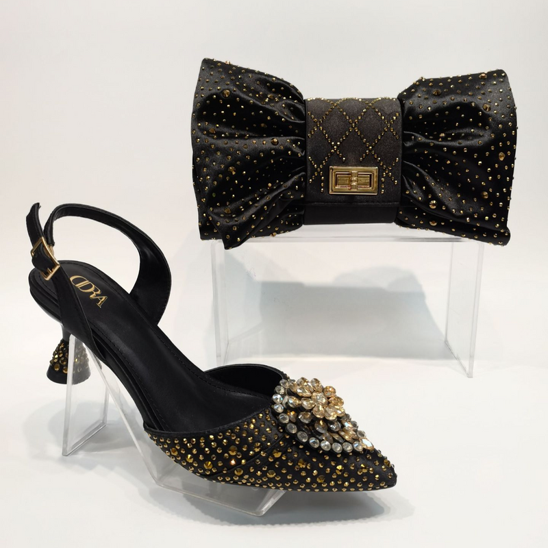 Women's Shoes Magenta Party Wedding Pointed Sandals With Square Handbag Nightclub Shoe Bag Set_voghion.com