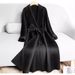 Women's Oversized Trench Coat With Belt, Alpaca Wool Blend Long Coat For Work & Casual, Korean-Japanese Style Loose Fit Duster (Black)_voghion.com