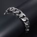 Titanium Steel Men's Smooth Flat Rock Casting Bracelet CE194_voghion.com