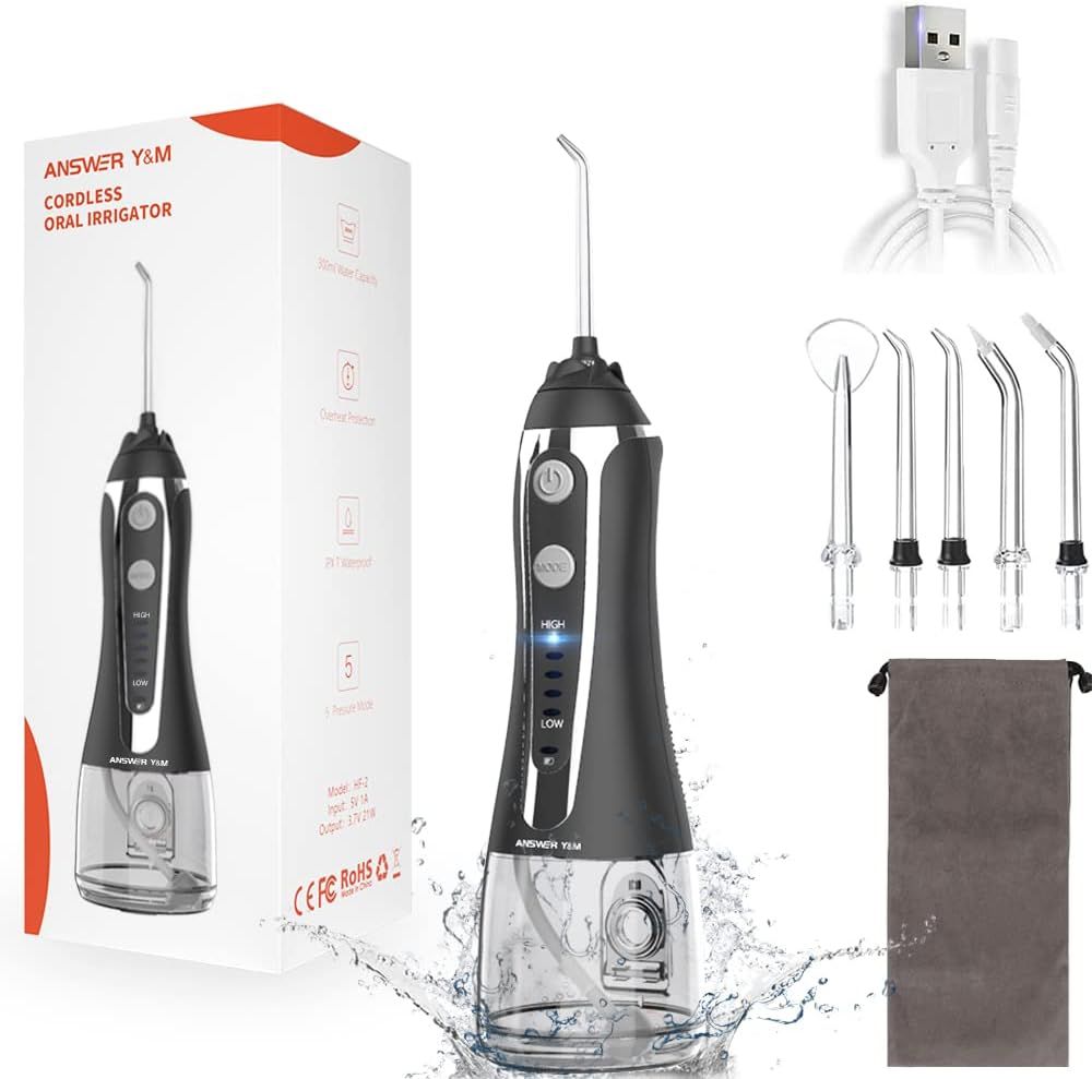 Testsieger der Dusche 2025, 300 ml kabellose Munddusche, Munddusche mit verschiedenen Modi, IPX7 für Liebhaber der Mundgesundheit, tägliche Tiefenreinigung_voghion.com