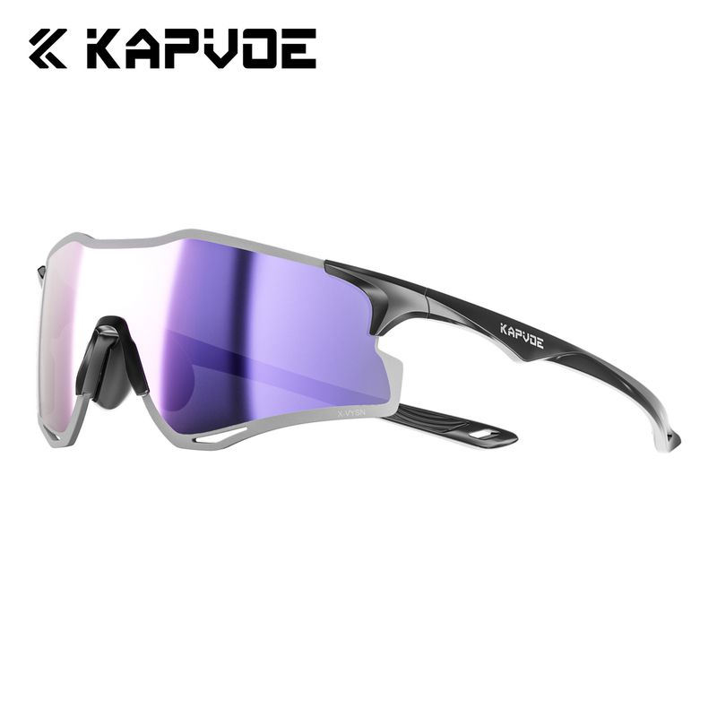 KAPVOE Cheetah Occhiali da corsa che cambiano colore Sport Maratona Leggeri Ciclismo Alpinismo Antiriflesso_voghion.com