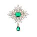 New Emerald Brooch High-end Temperament Palace Luxury Retro Zircon Elegant Water Drop Pin Brooch Accessories_voghion.com