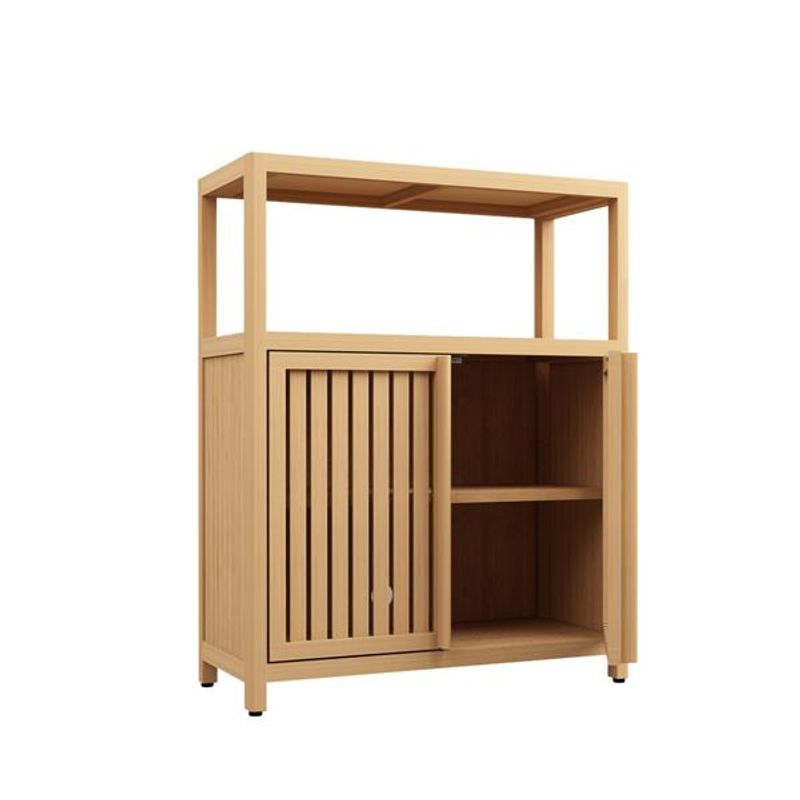 Large Capacity Bamboo Storage Cabinet Furniture For Bathroom Living Room Bathroom Bamboo Storage Cabinet With Shelves_voghion.com