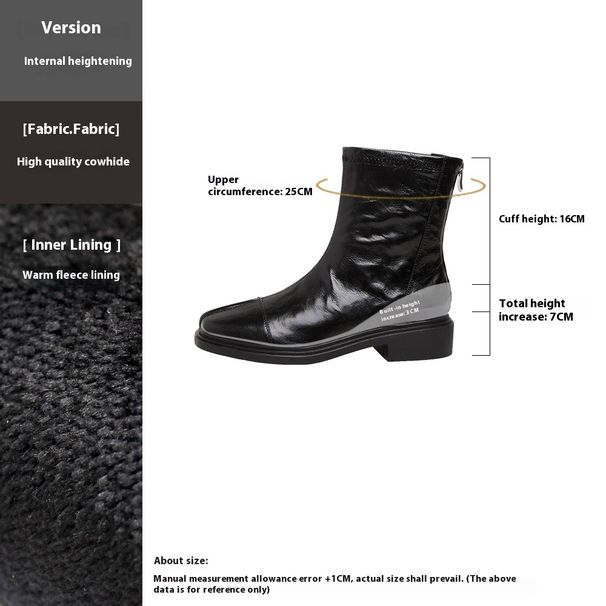 Washed Cowhide Vintage Distressed Leather Chelsea Boots With Hidden Wedge Heel, Round Toe, Slip-On Ankle Boots For Casual And Stylish Outfits_voghion.com