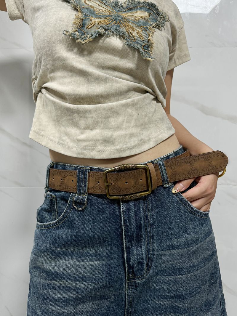 Y2g Women's Sexy With Skirt Retro Brown Belt_voghion.com