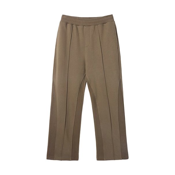 Streetwear Oversized Drawstring Joggers – Unisex Cotton Blend Cargo Pants With Patchwork & Flared Hem (Black/Charcoal/Brown/Beige/Light Coffee)_voghion.com