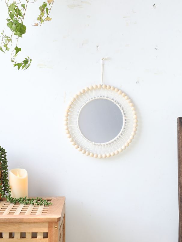 Bohemian handgemachte gewebte Wandteppich Spiegel kreative Licht Luxus Zimmer Wohnzimmer Home Dekoration Spiegel Ornamente_voghion.com