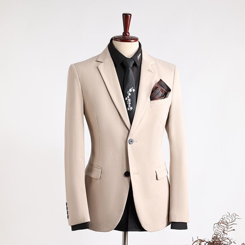 CT Blue Fashion Slim Fit Wedding Groomsmen Business Casual Professional Formal Suit Men's Wear_voghion.com